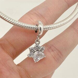 ✨✨Pandora Sparkling Pet Paw Print Dangle Charm